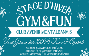 Stages vacances de Mars 2026