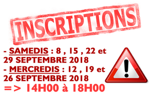 Inscription des nouveaux licenciés 2018-2019