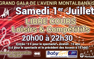 Gala des Loisirs/Compet samedi 1er Juillet 2023 20h-22h30