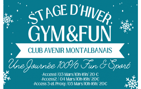 Stages vacances de Mars 2026